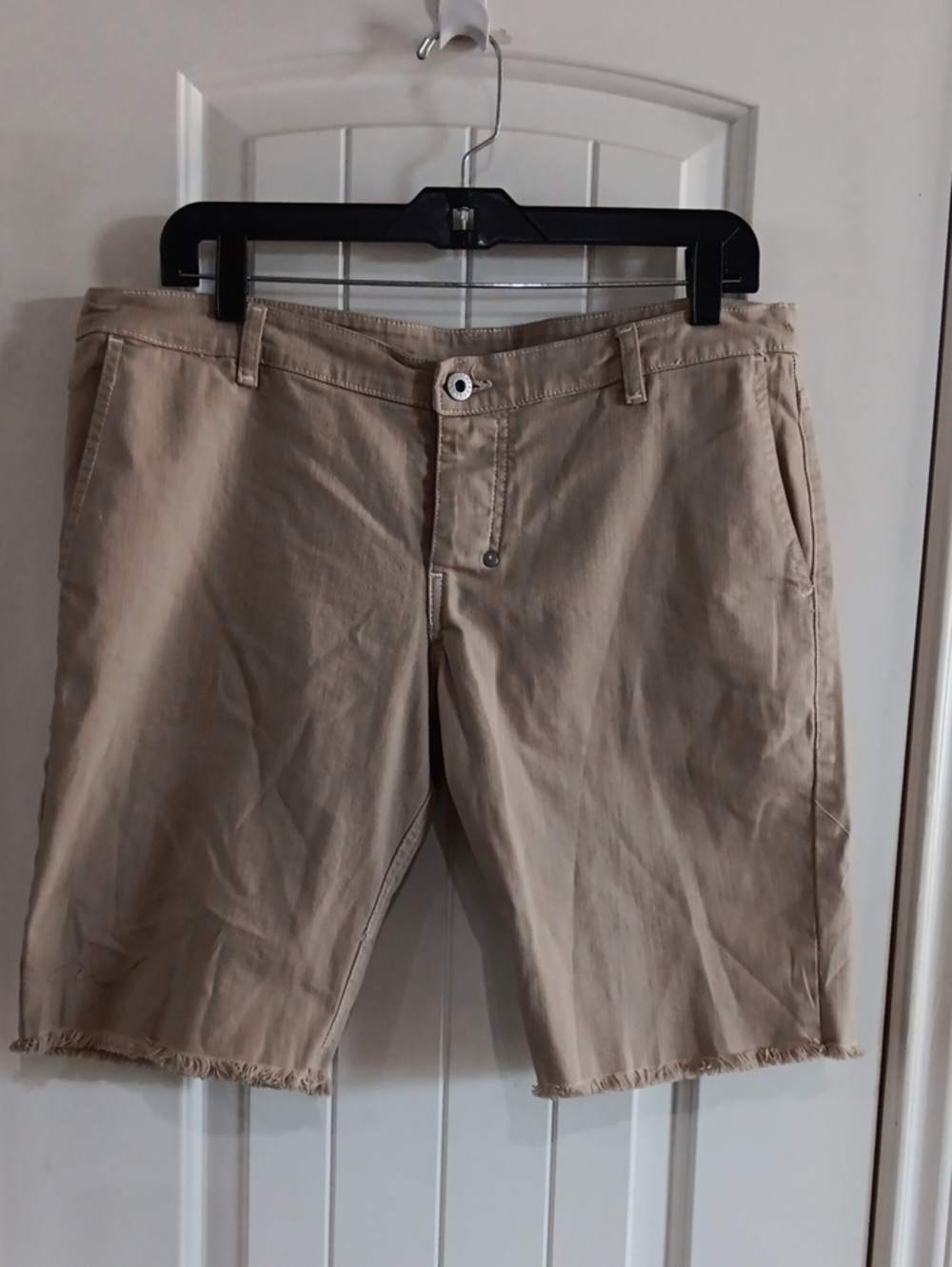 RUFSKIN Denim Size 34 Khaki Cut-Off Shorts Low Rise Euro Fit Raw Hem VGUC